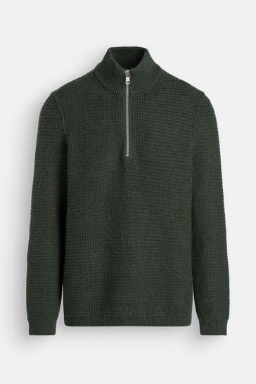 MARC O'POLO Strick-Troyer dunkelgrün