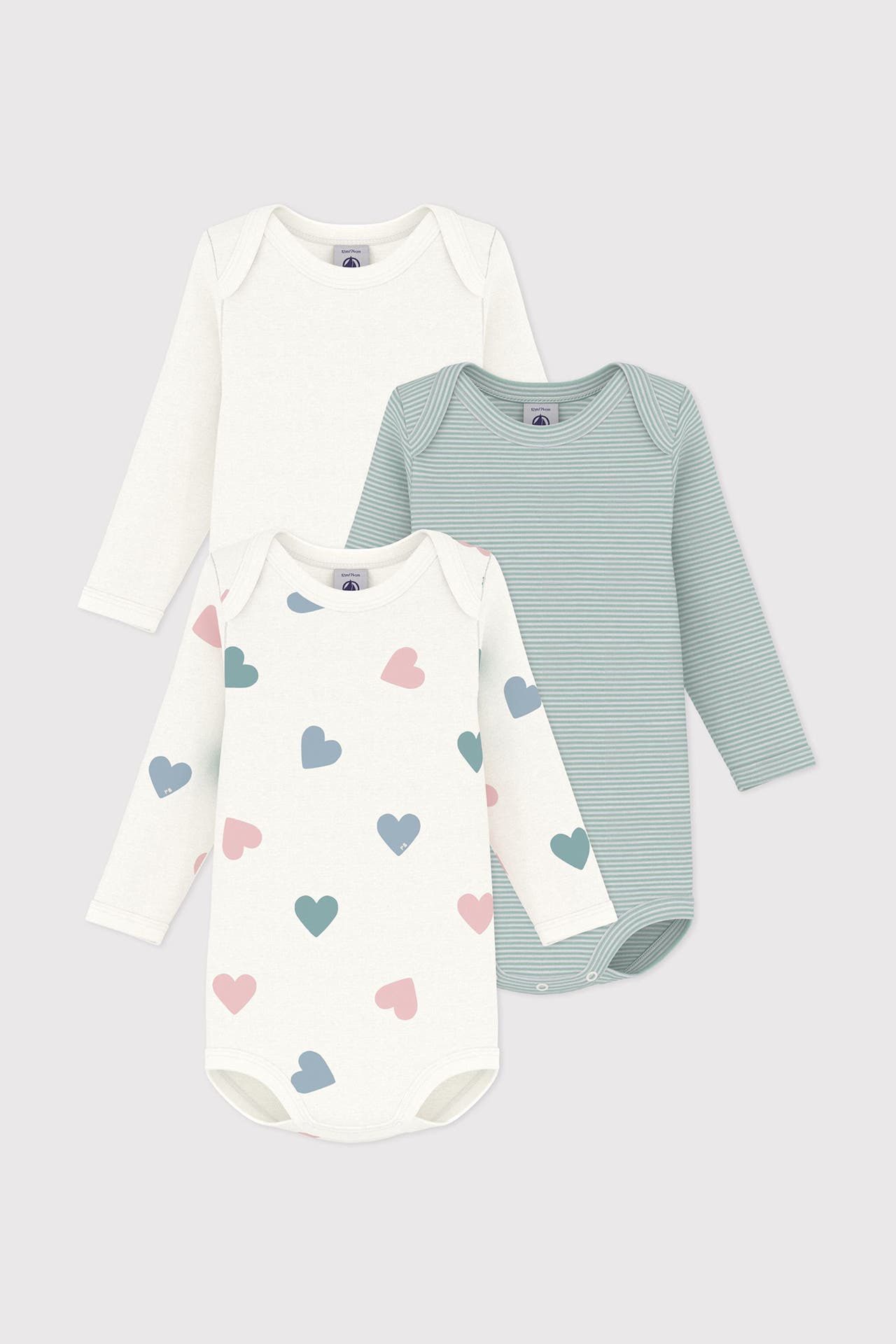 PETIT BATEAU 3er-Pack Bodies mehrfarbig , Bild 1