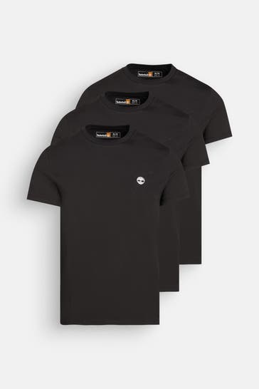 TIMBERLAND 3er-Pack T-Shirts schwarz