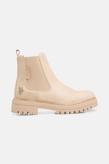 U.S. POLO ASSN. Chelsea-Boots 'Rocky' beige