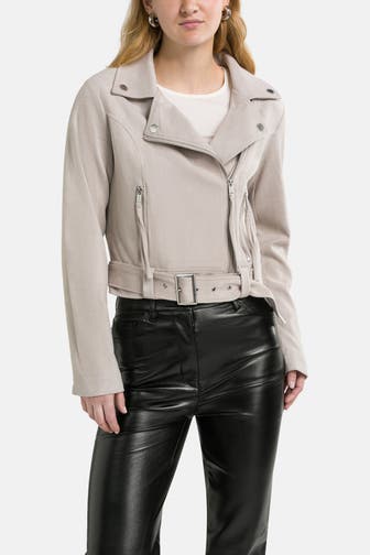 GUESS Kunstlederjacke 'Celeste' greige