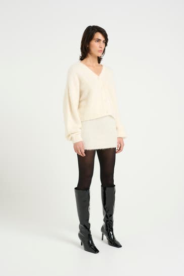 GESTUZ Strickjacke 'SanaGZ' wollweiß