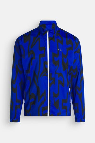 J.LINDEBERG SPORTSWEAR Übergangsjacke 'Ash' blau gemustert