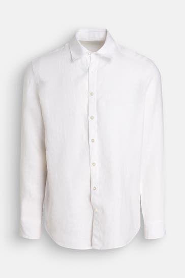 BALDESSARINI Leinenhemd 'Luke' weiß