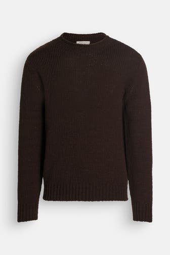 WOOL & CO Wollpullover dunkelbraun