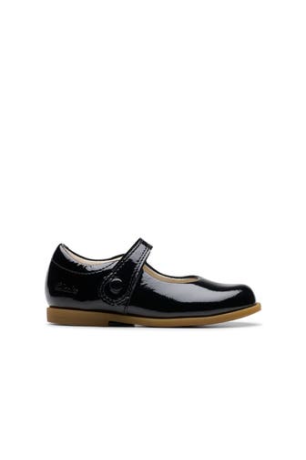 CLARKS Lack-Ballerinas 'Drew Tap' schwarz