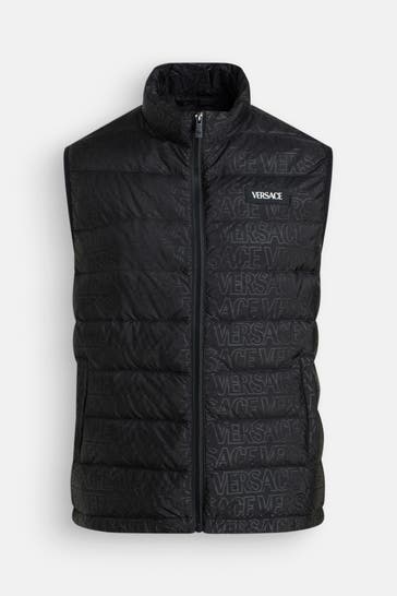 VERSACE Daunenweste schwarz
