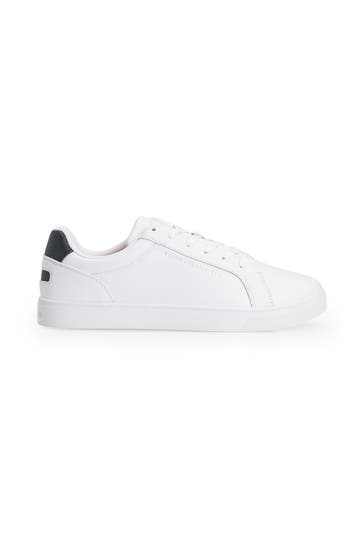 TOMMY HILFIGER Ledersneaker weiß