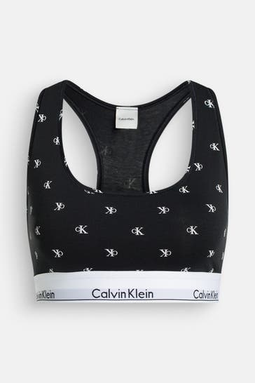 CK UNDERWEAR Bralette schwarz gemustert