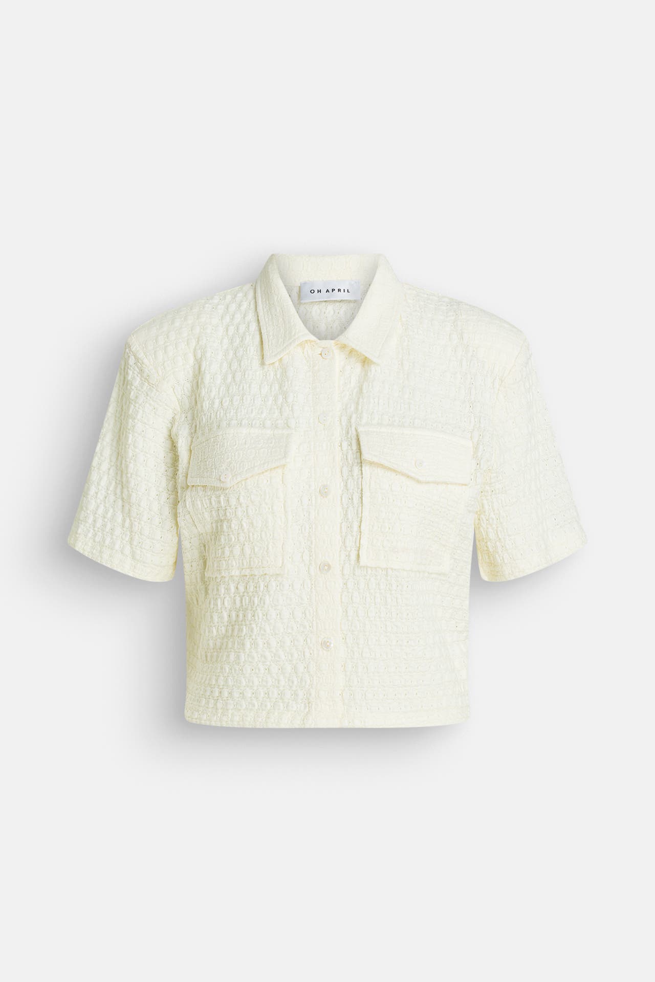OH APRIL Kurzarm-Bluse creme, Bild 1