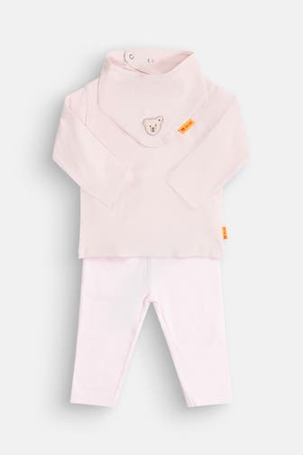 STEIFF Set: Sweatshirt, Hose und Lätzchen