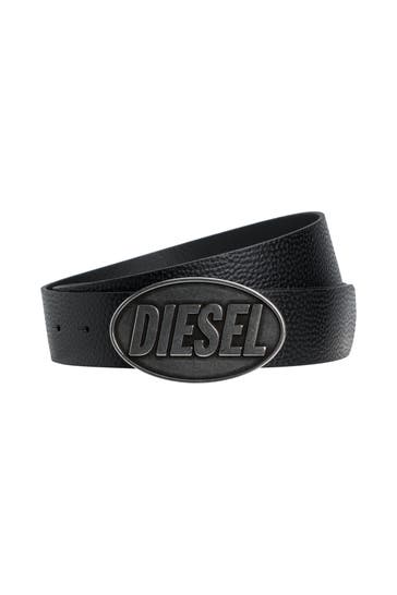 DIESEL Ledergürtel schwarz