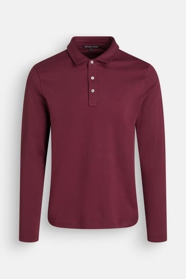 MICHAEL KORS Langarm-Polo burgunder
