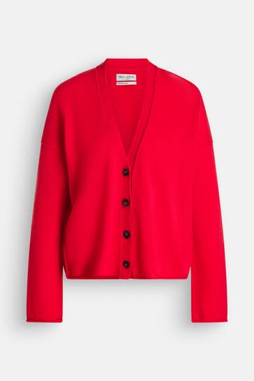 MARC O'POLO Woll-Cardigan rot