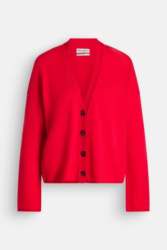 MARC O'POLO Woll-Cardigan rot