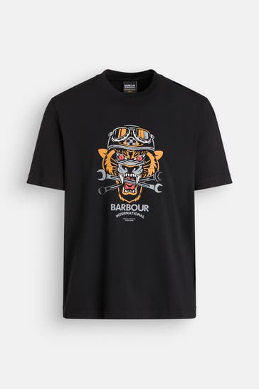 BARBOUR INTERNATIONAL T-Shirt schwarz