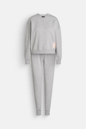 EMPORIO ARMANI Set: Sweatshirt und Sweathose hellgrau