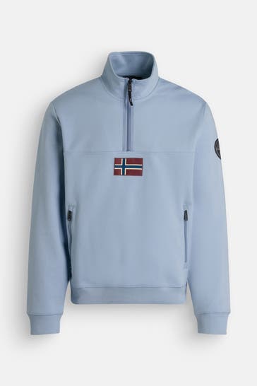 NAPAPIJRI 'Bastien' light blue Half-Zip Sweater