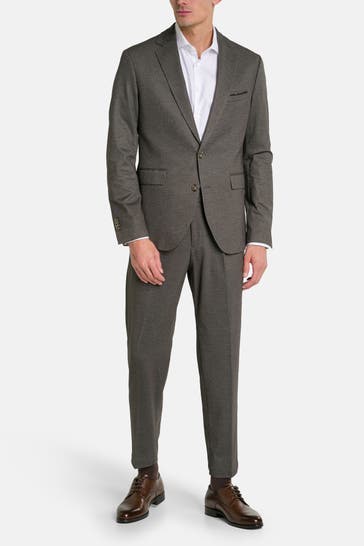 CINQUE 'Cidata' suit, dark brown mottled