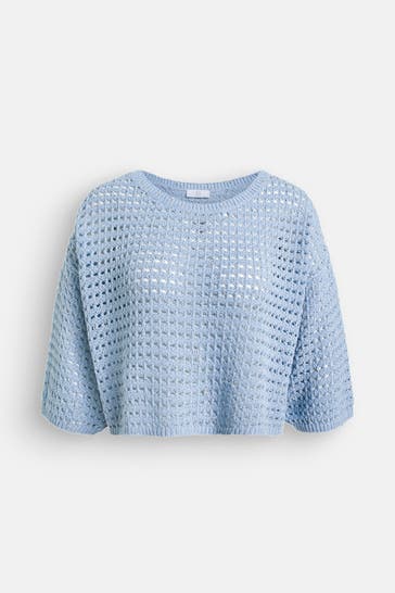 RIANI Strickpullover taubenblau