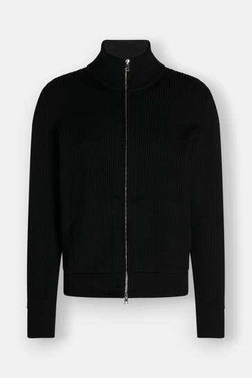 ROBERTO COLLINA Merinojacke schwarz