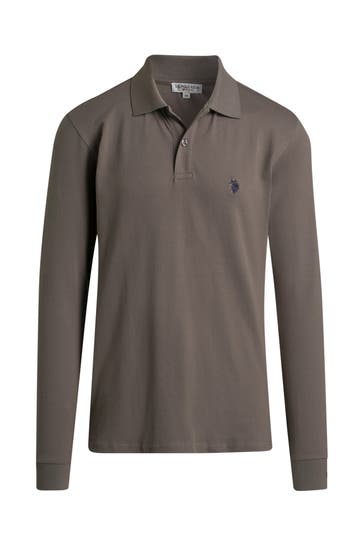 U.S. POLO ASSN. Langarm-Polo grau