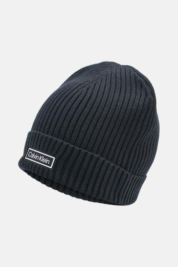 CALVIN KLEIN Strickmütze schwarz