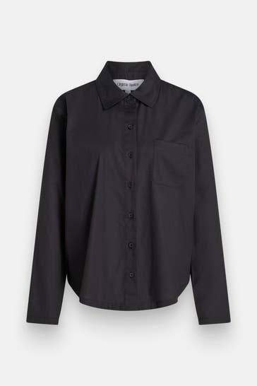 ORGANIC BASICS Pyjama-Oberteil schwarz