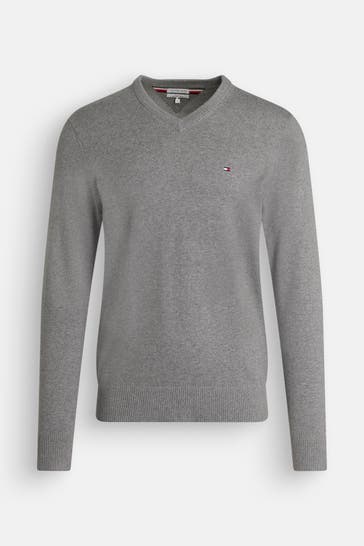 TOMMY HILFIGER Strickpullover grau