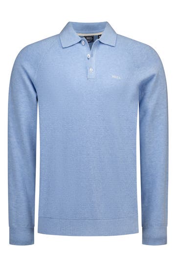 NEW ZEALAND AUCKLAND Langarm-Polo hellblau