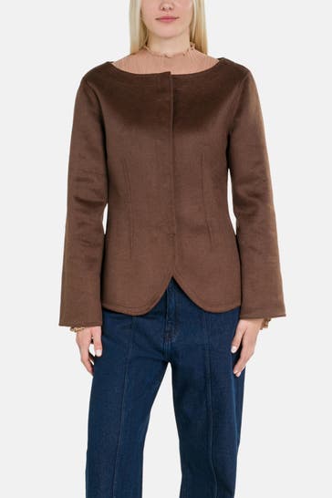 2NDDAY Wollmix-Blazer 'Lila' braun
