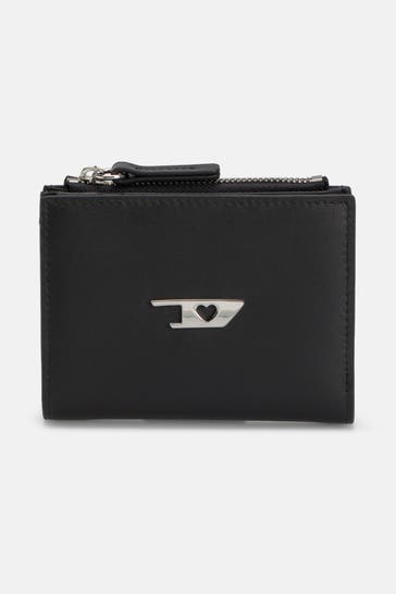 DIESEL Ledergeldbörse schwarz