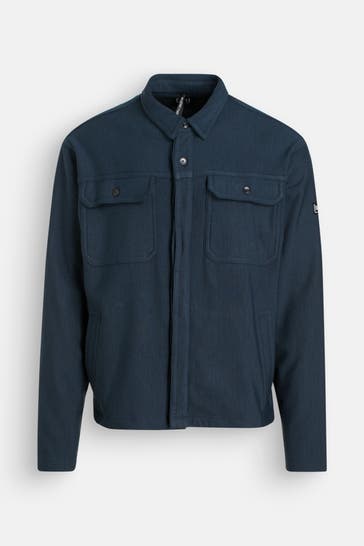 SUPER.NATURAL Fleece-Overshirt dunkelblau