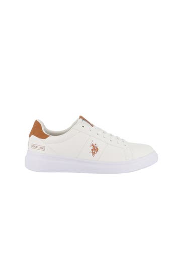 U.S. POLO ASSN. Sneaker 'George' weiß-cognac