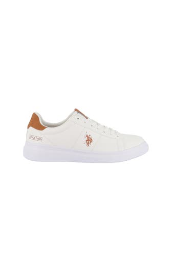 U.S. POLO ASSN. Sneaker 'George' weiß-cognac
