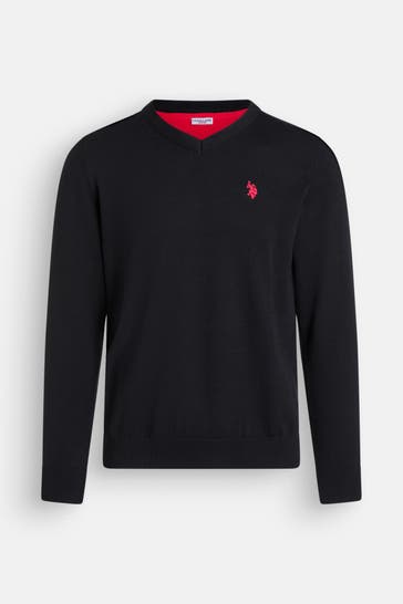U.S. POLO ASSN. Strickpullover schwarz