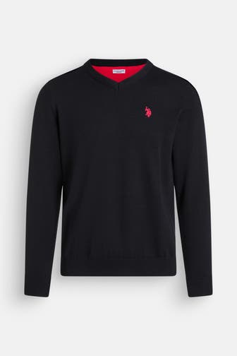 U.S. POLO ASSN. Strickpullover schwarz