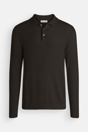 JACK & JONES Strick-Polo 'JHWCooper' schwarz