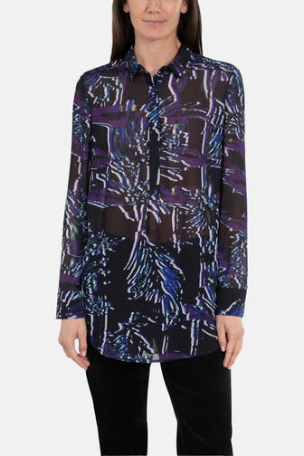 COMMA, Casual-Bluse gemustert