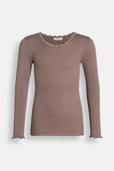 ROSEMUNDE Seidenmix-Longsleeve braun