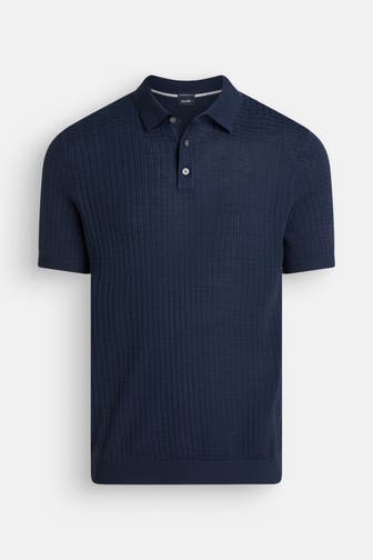 JOOP! Strick-Polo 'Vanceo' dunkelblau