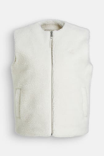 CALVIN KLEIN Fleece-Weste weiß