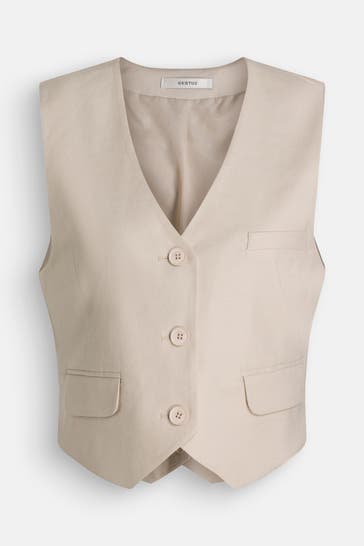 GESTUZ Anzugsweste beige