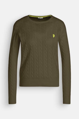 U.S. POLO ASSN. Strickpullover 'Pola' oliv