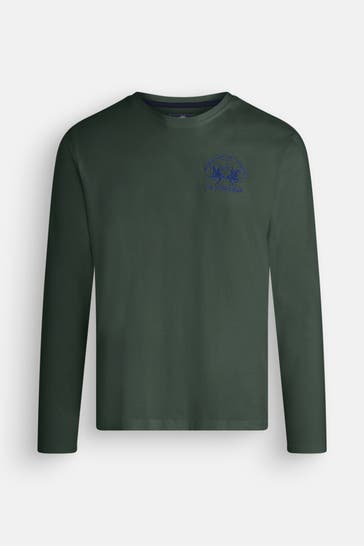 LA MARTINA Longsleeve dunkelgrün