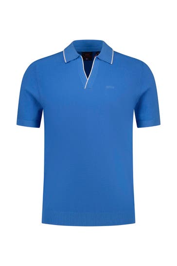 NEW ZEALAND AUCKLAND Strick-Polo blau