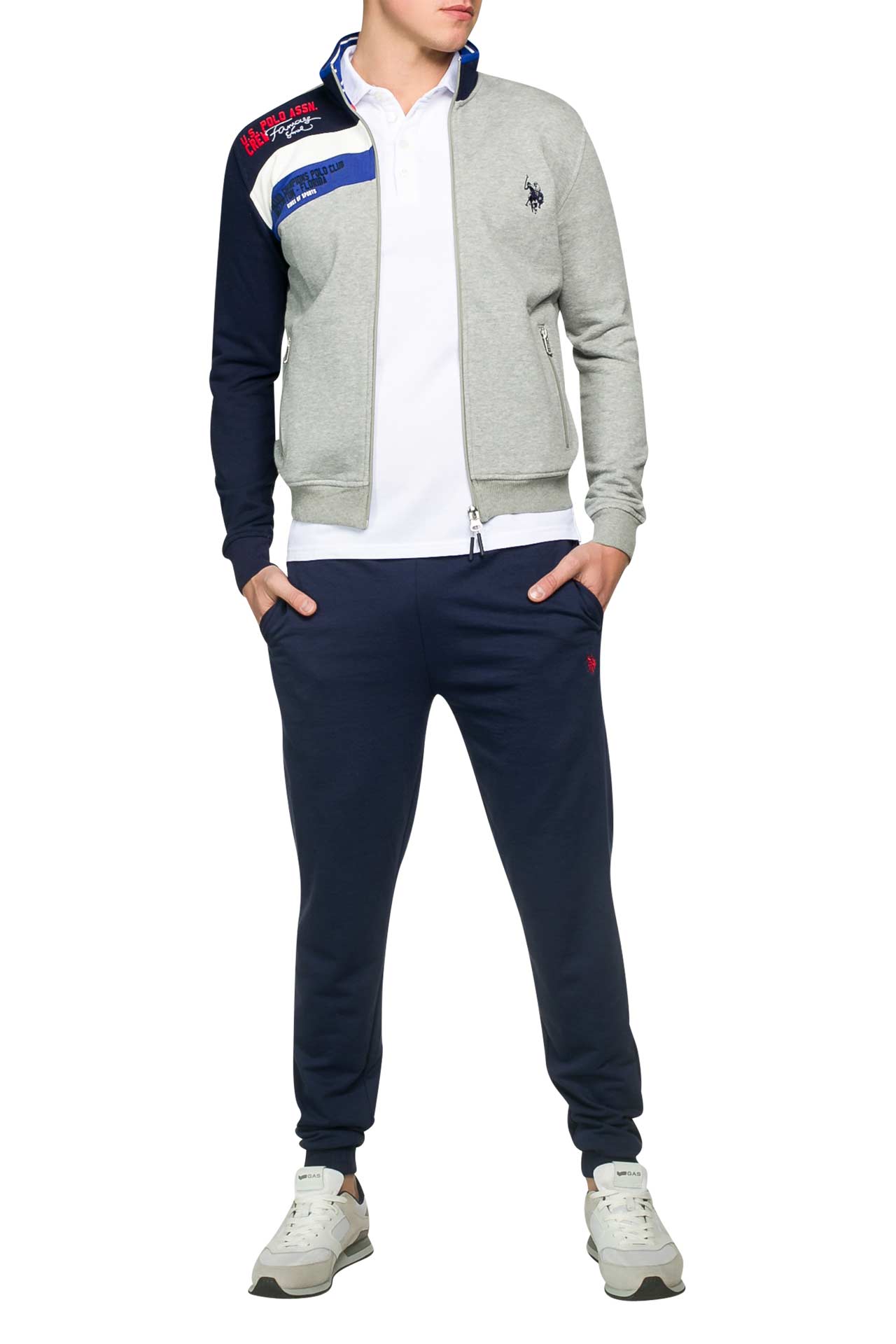 U.S. POLO ASSN. Sweatjacke Team USPA dunkelblau grau gunstig online kaufen Outletcity