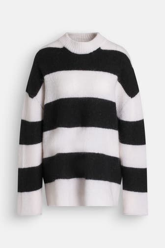 BLACK PALMS Wollmix-Pullover 'Selima' gestreift