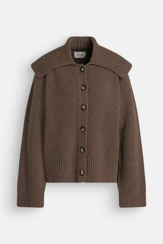 HOLZWEILER Woll-Cardigan 'Colby' dunkelbraun