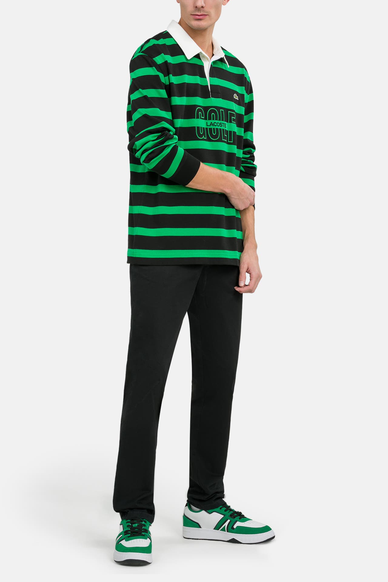 LACOSTE Langarm-Polo gestreift, Bild 1